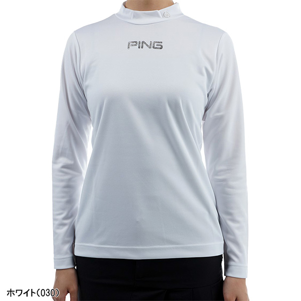 レディース ピン アパレル ゴルフウェア 長袖 ハイネックシャツ PINGロゴスムース 622-2269904 トップス PING APPAREL 秋冬ウェア 秋冬モデル 22FW 女性用 | PING | 03