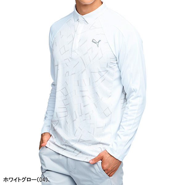 PUMA（プーマ） ゴルフ 長袖 ポロシャツ シャドウキャット