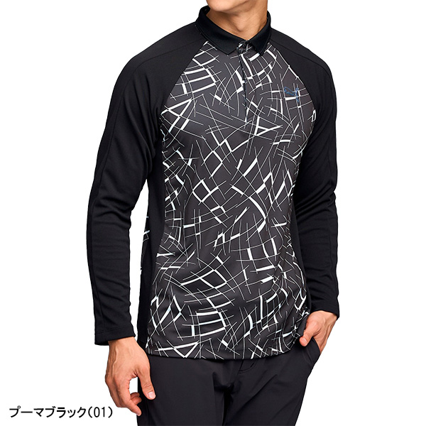 PUMA（プーマ） ゴルフ 長袖 ポロシャツ シャドウキャット