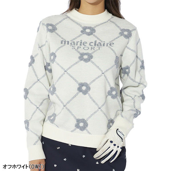 Marie Claire（マリ クレール） レディース 長袖 クルーネックセーター