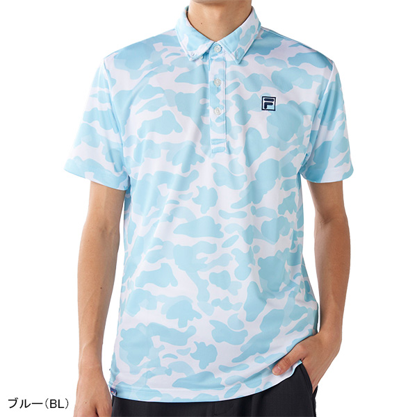 FILA GOLF フィラ ゴルフ 半袖 ポロシャツ カモフラ柄 メンズ 744-677Y