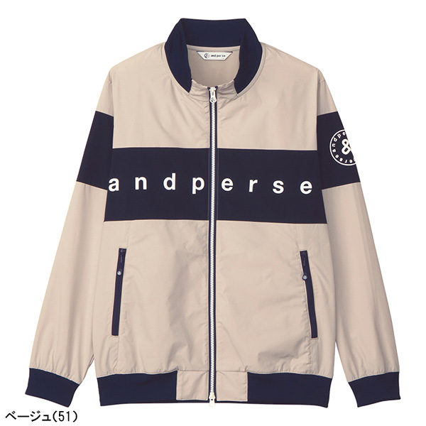 極美品・24AW✨アンパスィ　エアジャスターフルジップブルゾン　ゴルフ　中綿 and per se（アンパスィ） 長袖 フルジップブルゾン ストレッチ エ