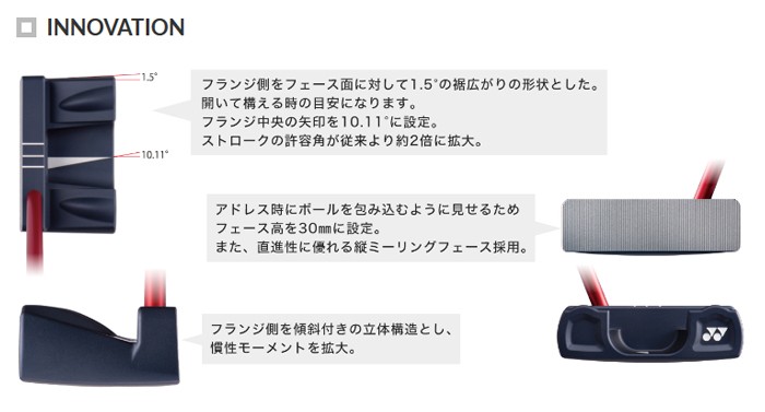 EZONE ヨネックス EZONEパター TP-01＋ スチールシャフト