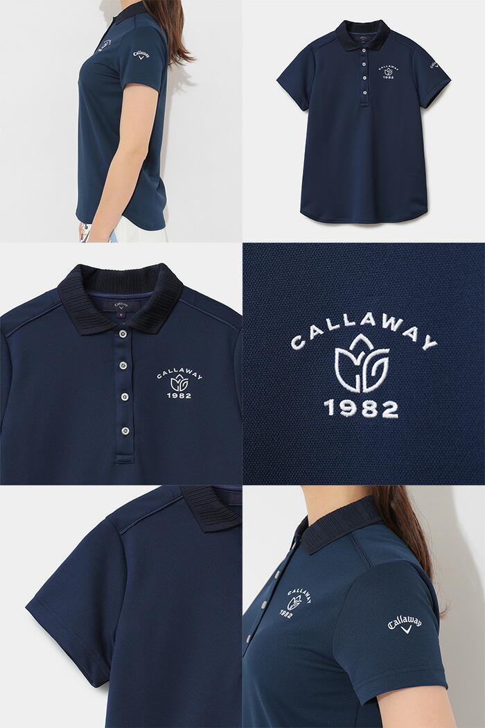キャロウェイ（CALLAWAY）（レディース） ゴルフウェア 吸汗速乾 高通気カノコ 半袖シャツ C22134209