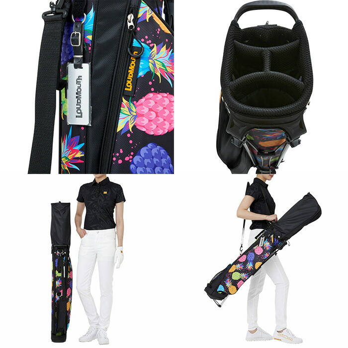 ら*に様 ラウドマウス小型軽量スタンドキャディバッグ LOUDMOUTH 在庫処分 ラウドマウス 6.5型 キャディバッグ LM-CB0017 762
