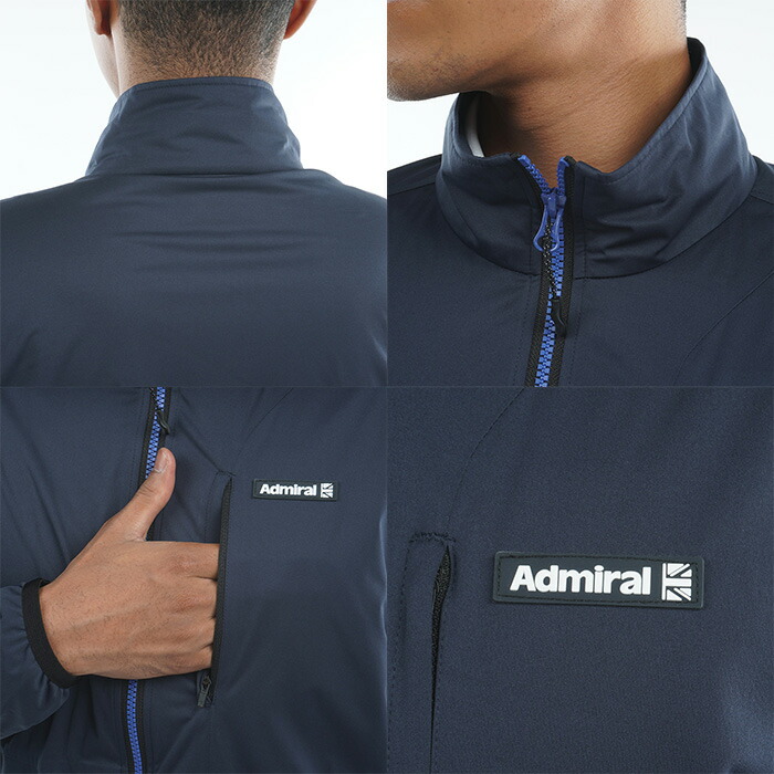 Admiral Golf アドミラルゴルフ 長袖 フルジップ ロゴプリント