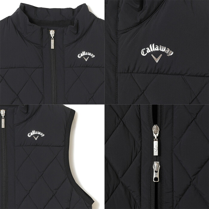 『キャロウェイ ゴルフ』2wayキルティングジャケット ベスト ダブルジップ Callaway（キャロウェイ） レディース フルジップ ダウンベスト