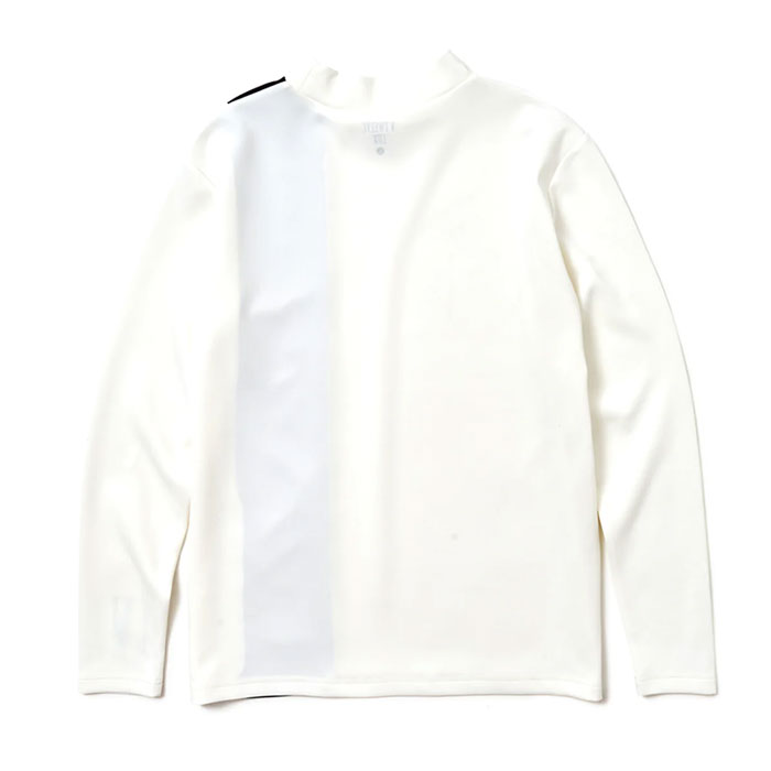 V12 ゴルフ モックネック長袖シャツ モノクロ 吸汗速乾 LX FLINE MOCK VLX2220-CT02 メンズ ゴルフウェア V12（ヴィ・トゥエルヴ） ゴルフ モックネック長袖シャツ モノクロ