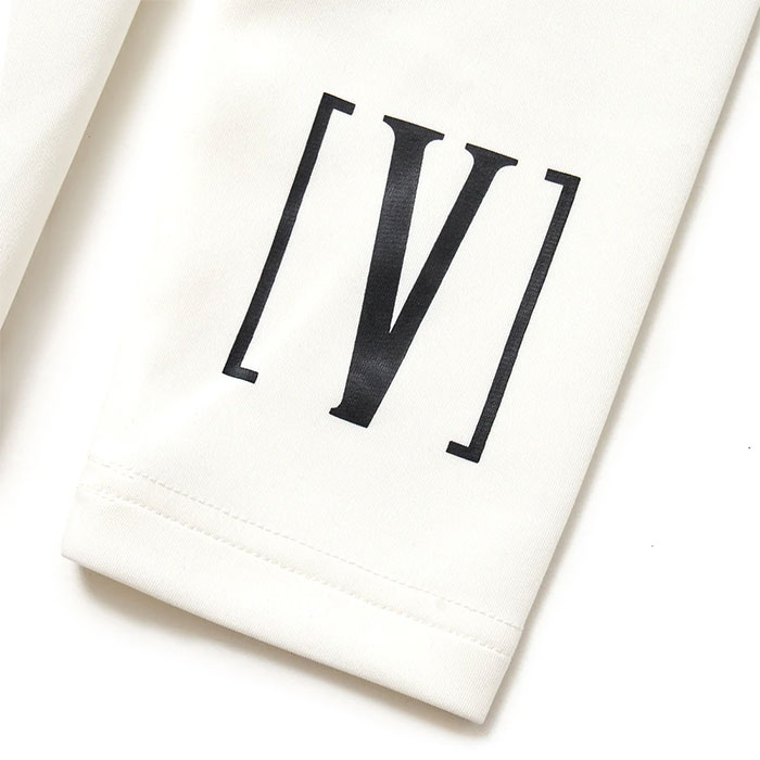 V12（ヴィ・トゥエルヴ） ゴルフ モックネック長袖シャツ モノクロ