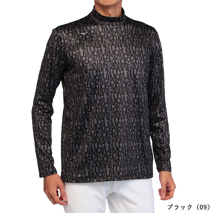 MIZUNO（ミズノ） ゴルフ 裏微起毛 長袖 モックネック シャツ E2MA2502
