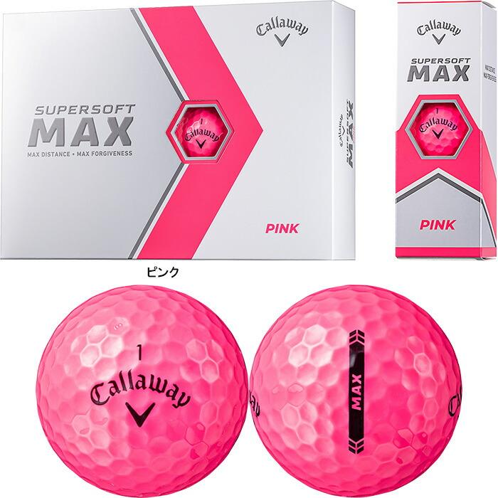 キャロウェイ スーパーソフト マックス 2023年モデル ゴルフボール 1ダース ホワイト ピンク｜puresuto｜03