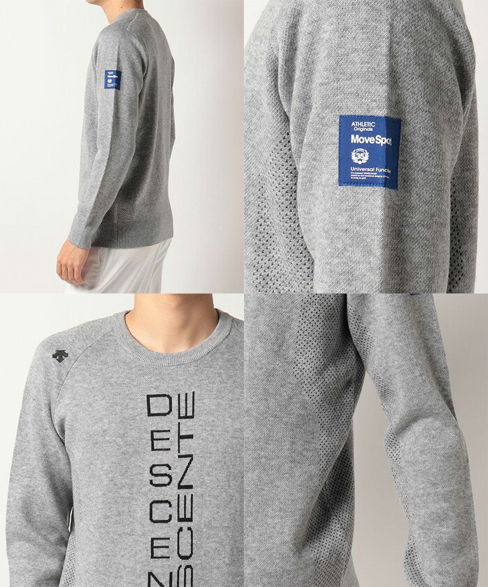 DESCENTE（デサント） ゴルフ 長袖 クルーネックセーター メンズ