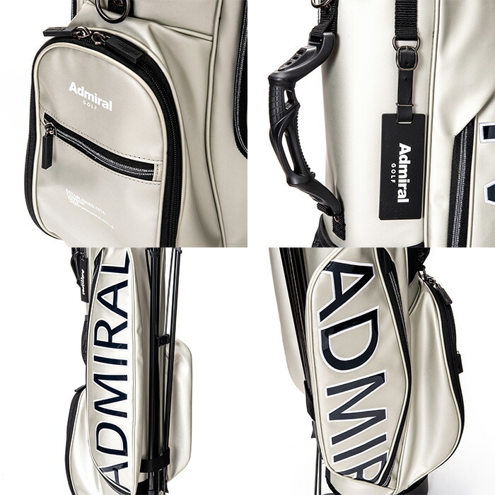 Admiral セルフスタンド式キャディバック Admiral Golf アドミラルゴルフ 6.5型 ミドルスタンド キャディ