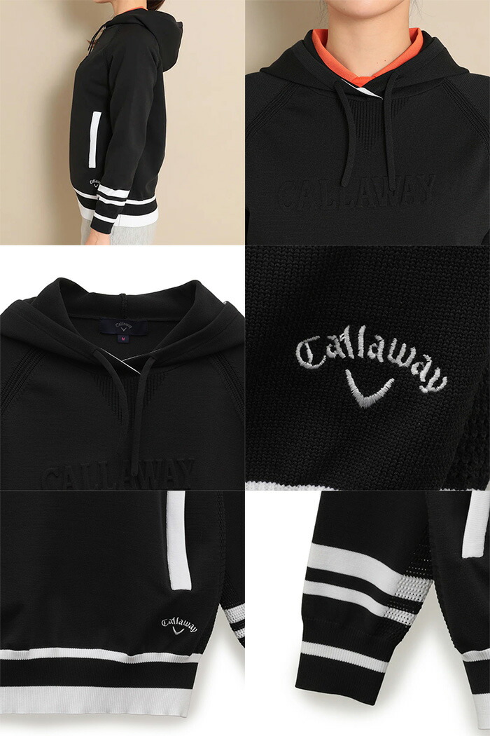 Callaway レディース キャロウェイ 長袖 凸エンボススウェッター