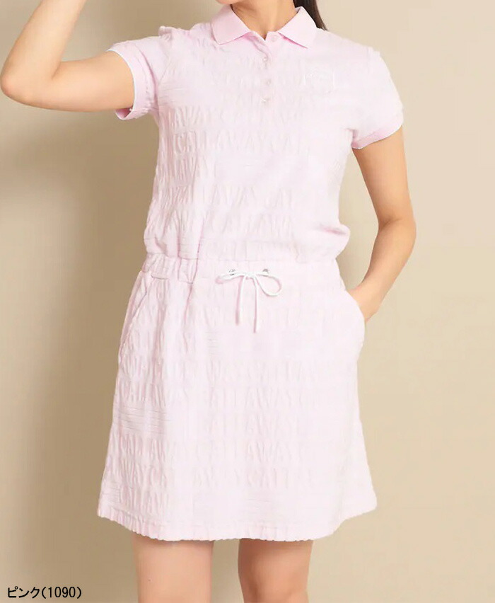 Callaway レディース キャロウェイ 半袖 パイルジャガードワンピース