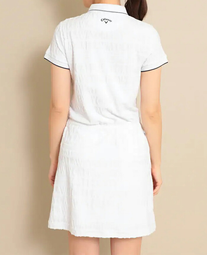 Callaway レディース キャロウェイ 半袖 パイルジャガードワンピース
