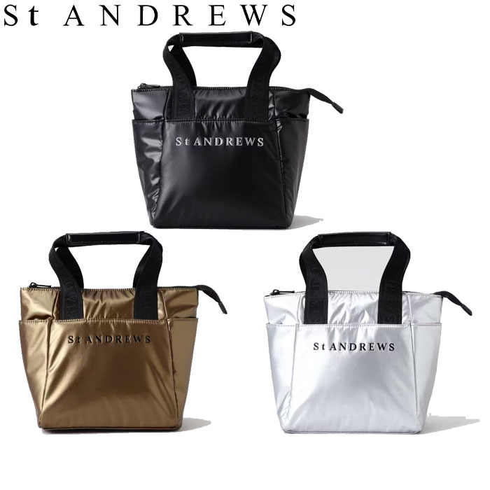 ST ANDREWS セントアンドリュース カートバッグ 総柄　ブラック St ANDREWS セント・アンドリュース カートバッグ : GDOゴルフ
