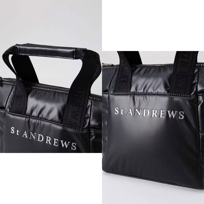 ST ANDREWS セントアンドリュース カートバッグ 総柄　ブラック St ANDREWS セント・アンドリュース カートバッグ : GDOゴルフ