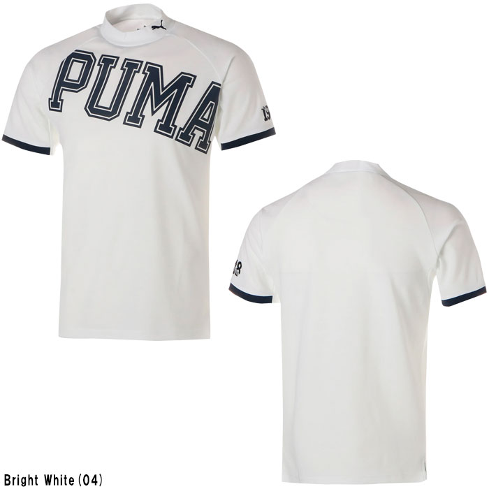 PUMA プーマ ゴルフ 接触冷感 ビッグ ロゴ 半袖 モックネック