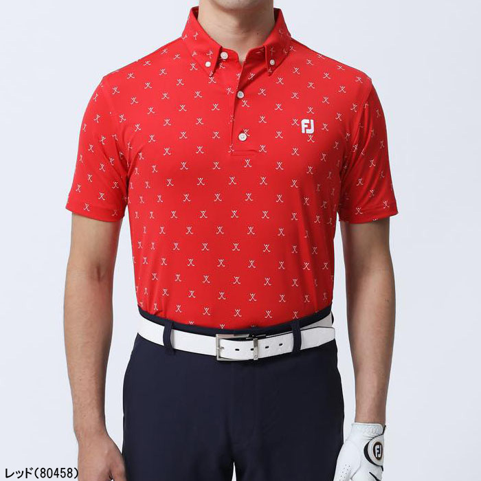 FootJoy（フットジョイ） 半袖 ポロシャツ ボタンダウンシャツ クロス
