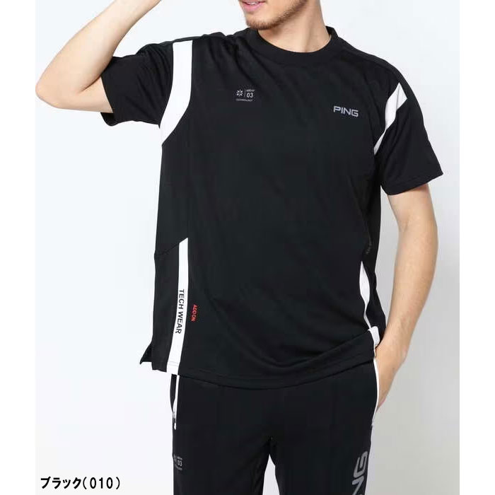 PING（ピン） ゴルフ アドエルム ダブルフェイスメッシュ 半袖 モック
