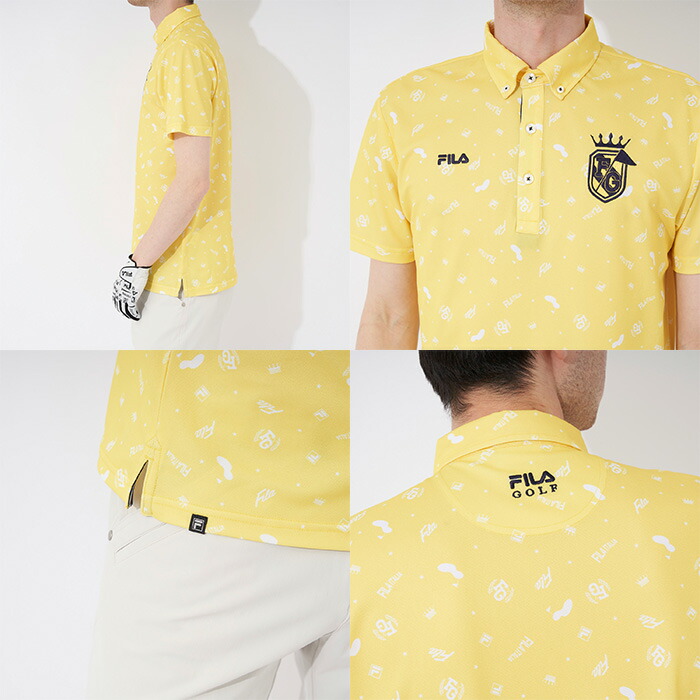 FILA フィラ ゴルフ 半袖 ポロシャツ メンズ 743-607 飛び柄