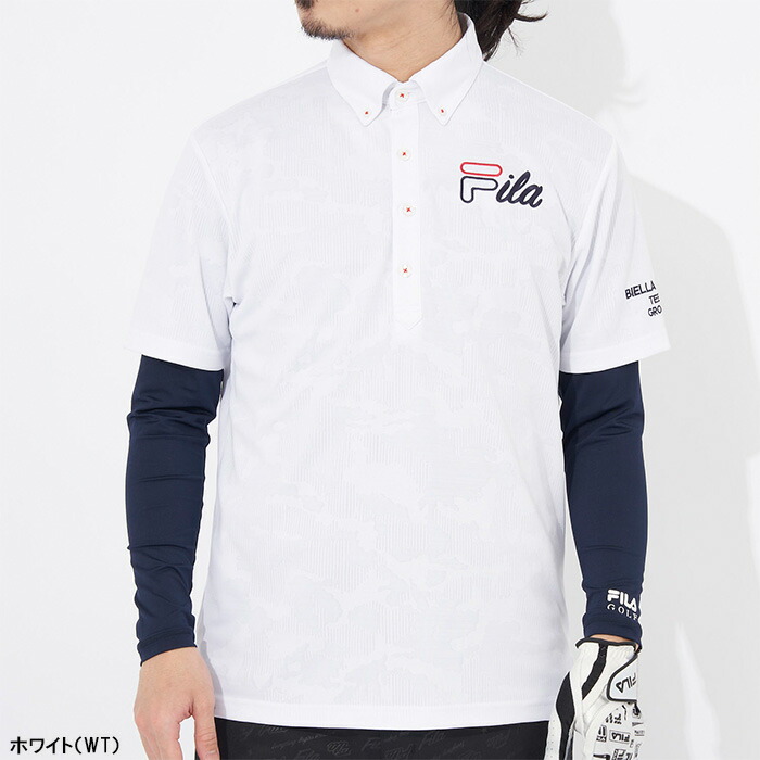 在庫処分 フィラ ゴルフ 半袖 ポロシャツ + 長袖 インナーシャツ セット メンズ 743-500 ゴルフウェア｜puresuto｜04