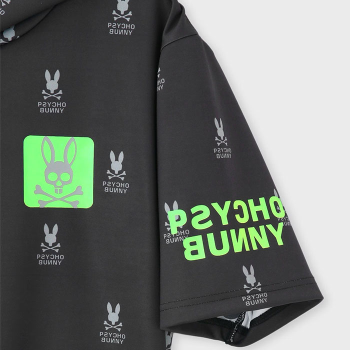 Psycho Bunny サイコバニー ゴルフ 半袖フーディーパーカー ロゴ