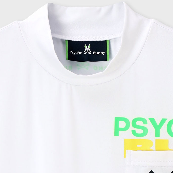 Psycho Bunny（サイコバニー） カラフルロゴ モックネック Tシャツ