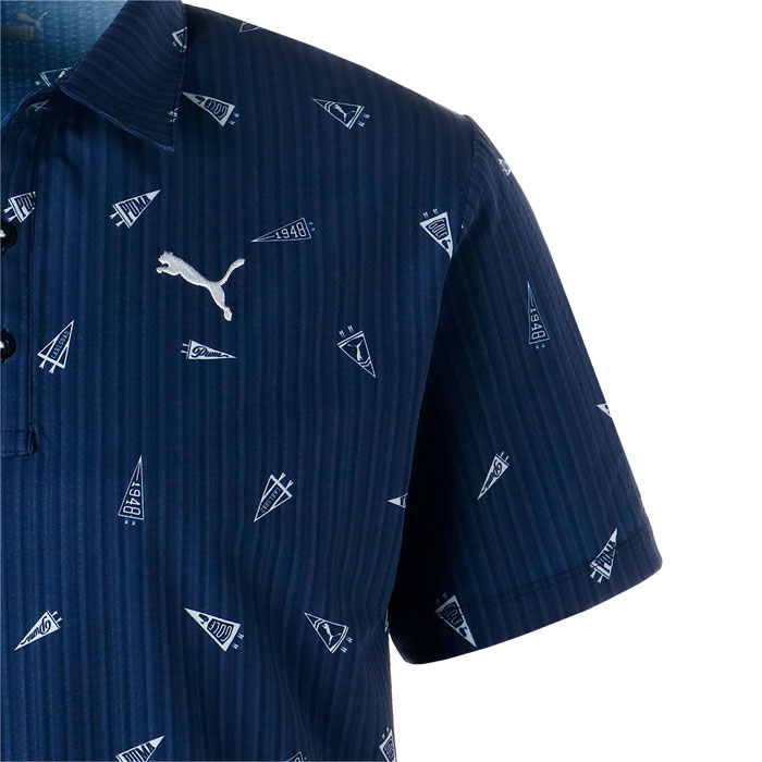 PUMA GOLF(プーマ ゴルフ) PUMAロゴ 総柄グラフィックプリント LS