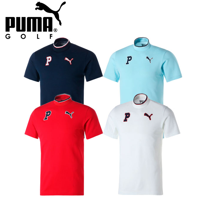 PUMA プーマ ゴルフ ポロシャツ M 美品 2回着用 PUMA（プーマ） ゴルフ RIB 半袖 モックネック ポロシャツ 622421