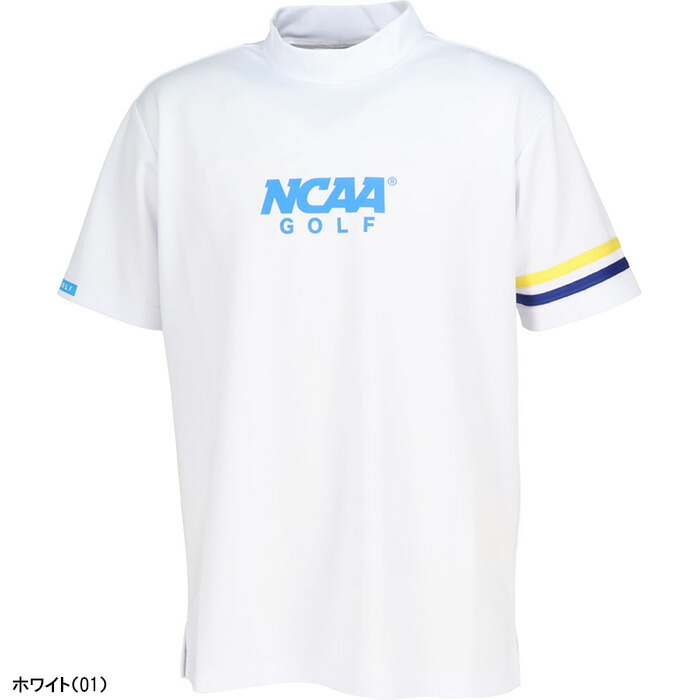 在庫処分 NCAA GOLF 半袖 モックネックシャツ メンズ NG1012 ゴルフウェア｜puresuto｜02