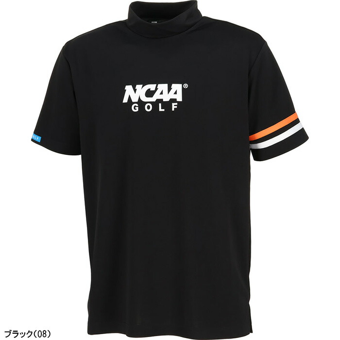 在庫処分 NCAA GOLF 半袖 モックネックシャツ メンズ NG1012 ゴルフ 