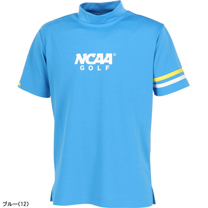 在庫処分 NCAA GOLF 半袖 モックネックシャツ メンズ NG1012 ゴルフウェア｜puresuto｜04