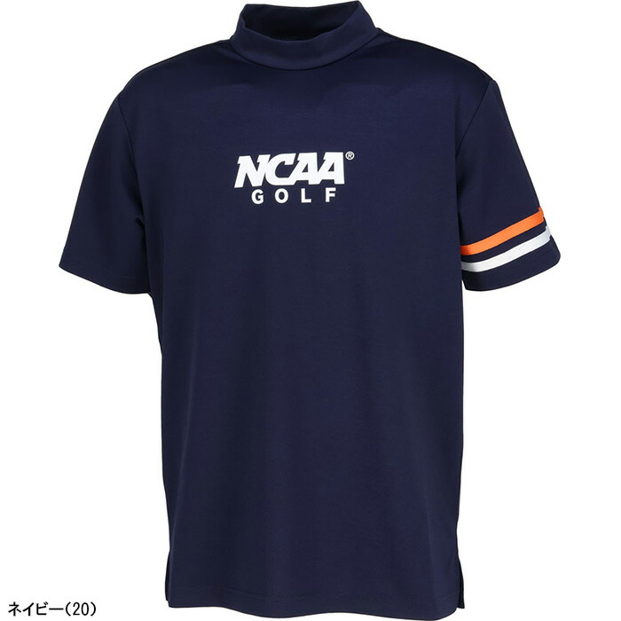 在庫処分 NCAA GOLF 半袖 モックネックシャツ メンズ NG1012 ゴルフウェア