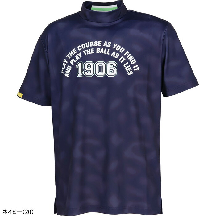 在庫処分 NCAA GOLF 半袖 モックネックシャツ メンズ NG1013 ゴルフウェア