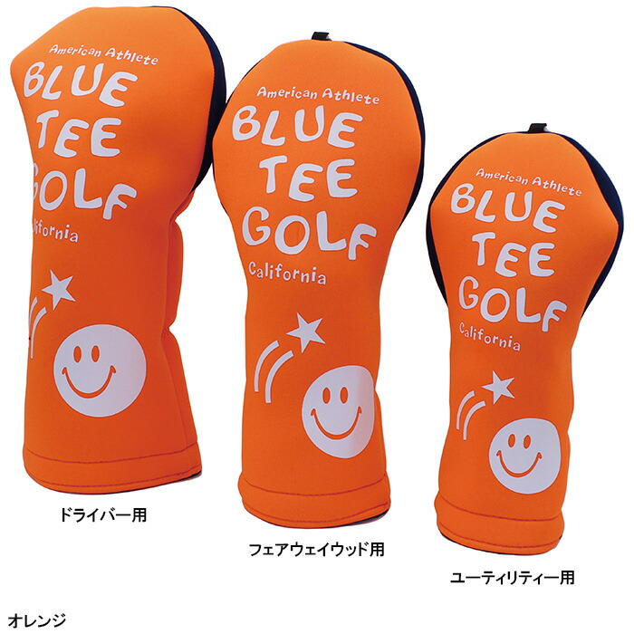 BLUE TEE GOLF キャディバック　ヘッドカバーセット付き BLUE TEE GOLF ブルーティーゴルフ ネオプレン ストレッチ素材 9