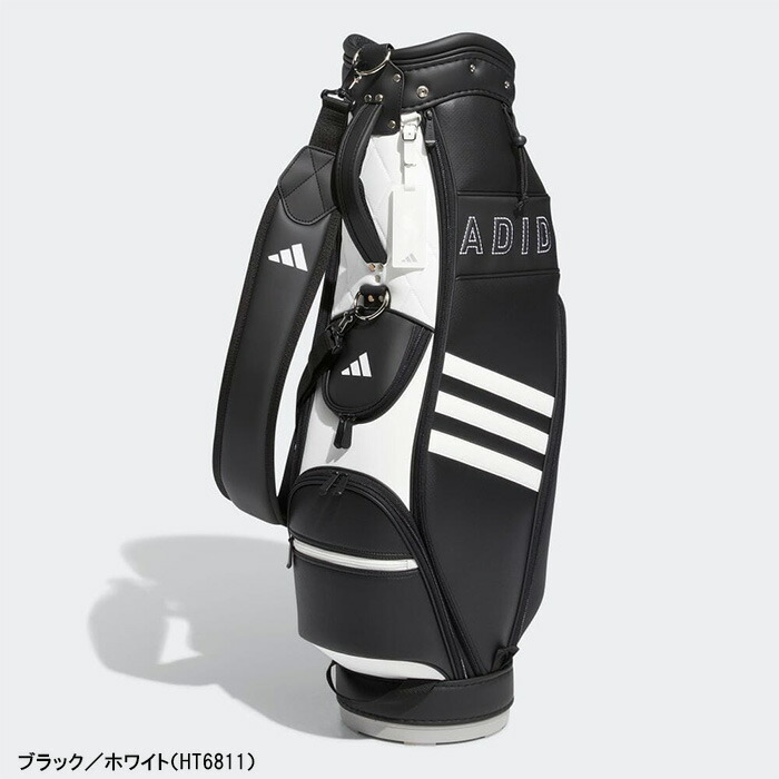 adidas キャディバッグ ブラック/シルバー ブラック＆シルバーのシンプルデザイン】adidas キャディバッグ - メルカリ
