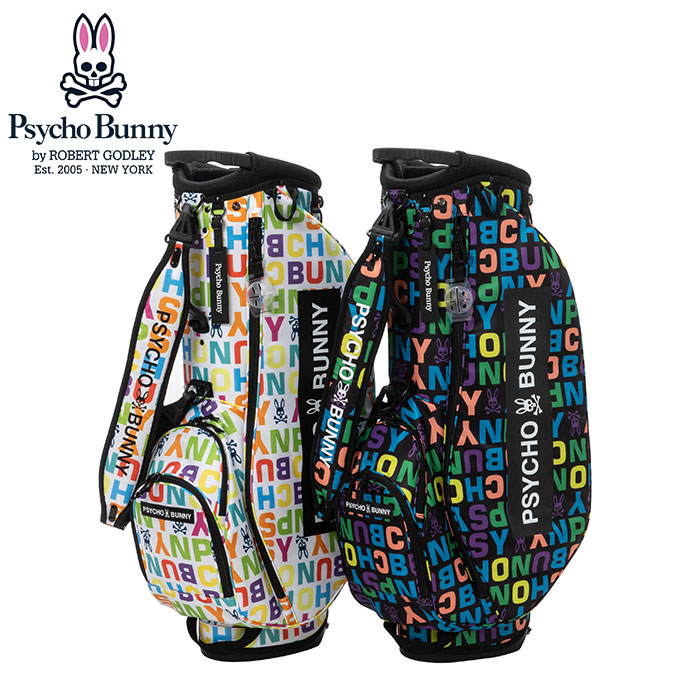 数量限定 Psycho Bunny ゴルフバッグ・キャディバッグ 9型 Psycho Bunny（サイコバニー） 在庫処分 9.0型 キャディバッグ ゴルフ