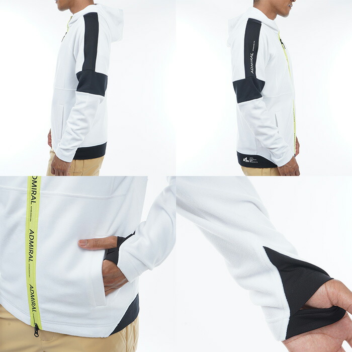 美品⭐︎Admiral Golf ストレッチフリースパフォーマンスフードパーカー⭐︎ Admiral Golf（アドミラルゴルフ） アドミラル ゴルフ 長袖 フルジップ