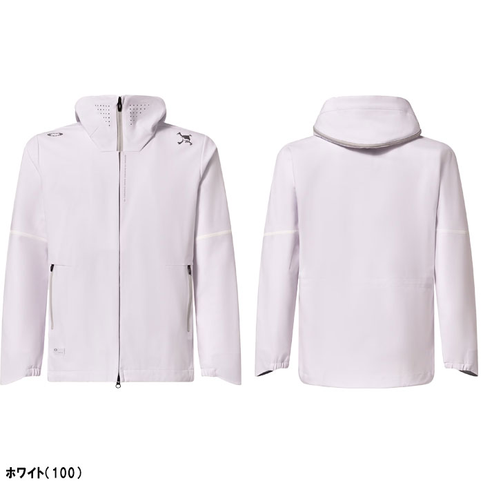 オークリー　OAKLEY ホワイト ジップアップジャケット　スカル　 XL OAKLEY オークリー Skull Synchronism Moveable Jacket