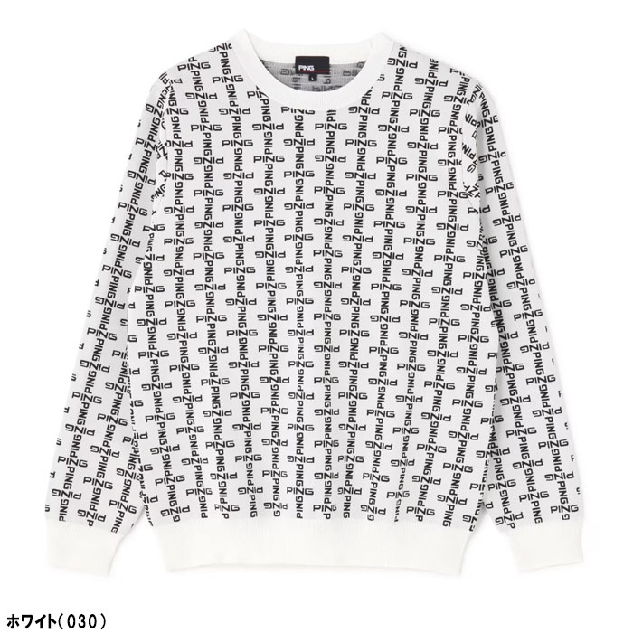 週末セール❕【新品未使用】PING ピンゴルフARIZONAジャガードニット白 楽天市場】ピン アパレル 長袖 ARIZONAジャガードニット メンズ 621