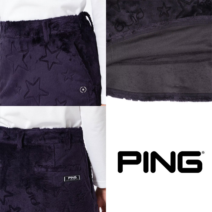PING（ピン） レディース ゴルフ ベロア スカート 622-3234008