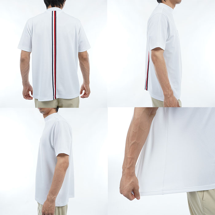 トミー ヒルフィガー トラックグラフィック 半袖モックネックシャツ