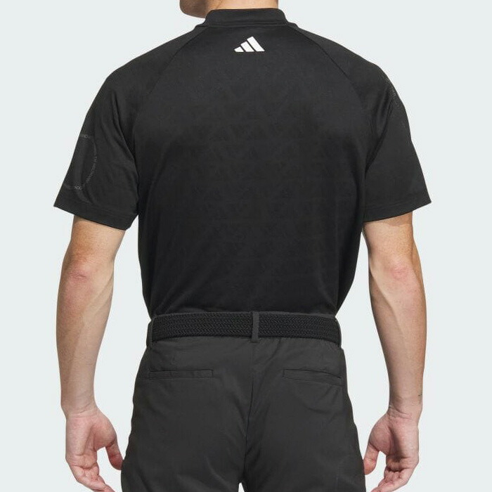 ゴルフウェア　adidas メンズ　モックネック　　　　ブラック★新品・未使用 adidas アディダス 半袖シャツ モックネック メンズ ゴルフ