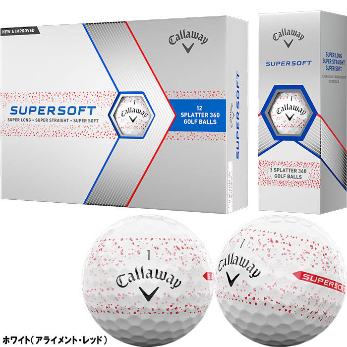キャロウェイ スーパーソフト SPLATTER 360 ゴルフボール  2024年モデル  1ダース Callaway [SUPER SOFT]｜puresuto｜02