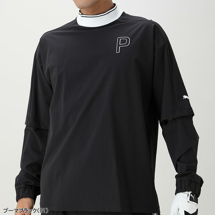 PUMA（プーマ） ゴルフ 長袖 半袖 プルオーバー P 4WAY ストレッチ