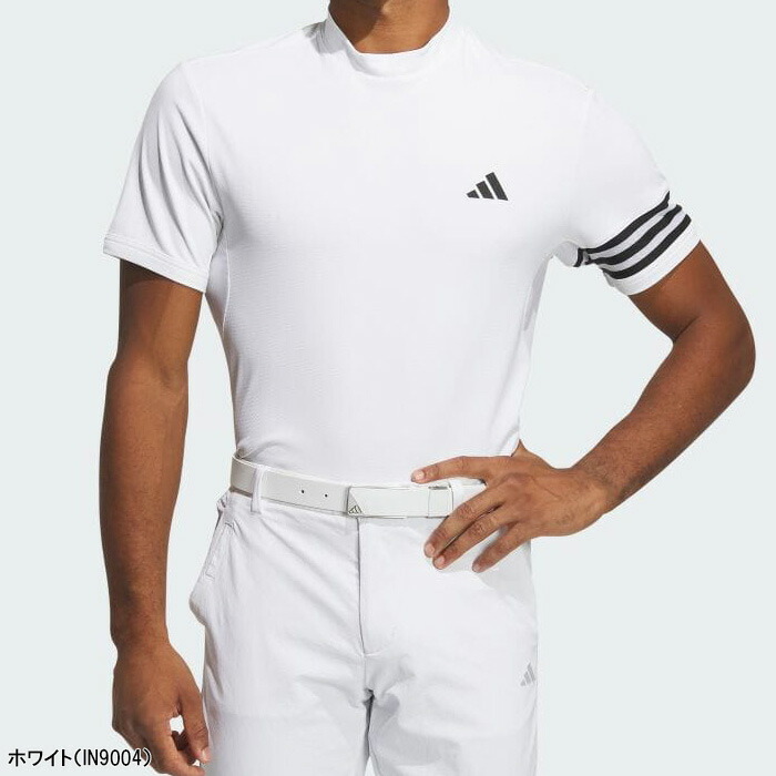 アディダス　半袖モックネック　ハーフパンツ　ブラック　サイズM 春夏　新品タグ付 adidas パンツ モック アイレット ショーツ / ハーフパンツ