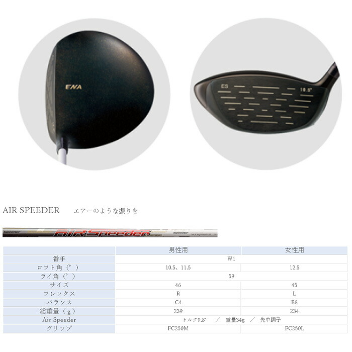 レディース エナゴルフ MagicWand SF ドライバー AIR SPEEDER