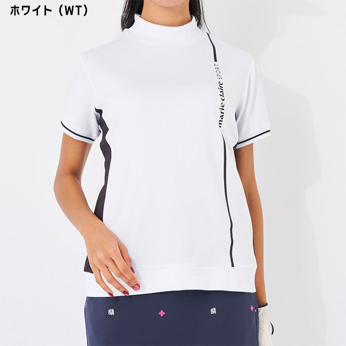 【マリクレール 】レディース　半袖セーター 、スカート Marie Claire（マリ クレール） レディース 半袖 モックネックシャツ